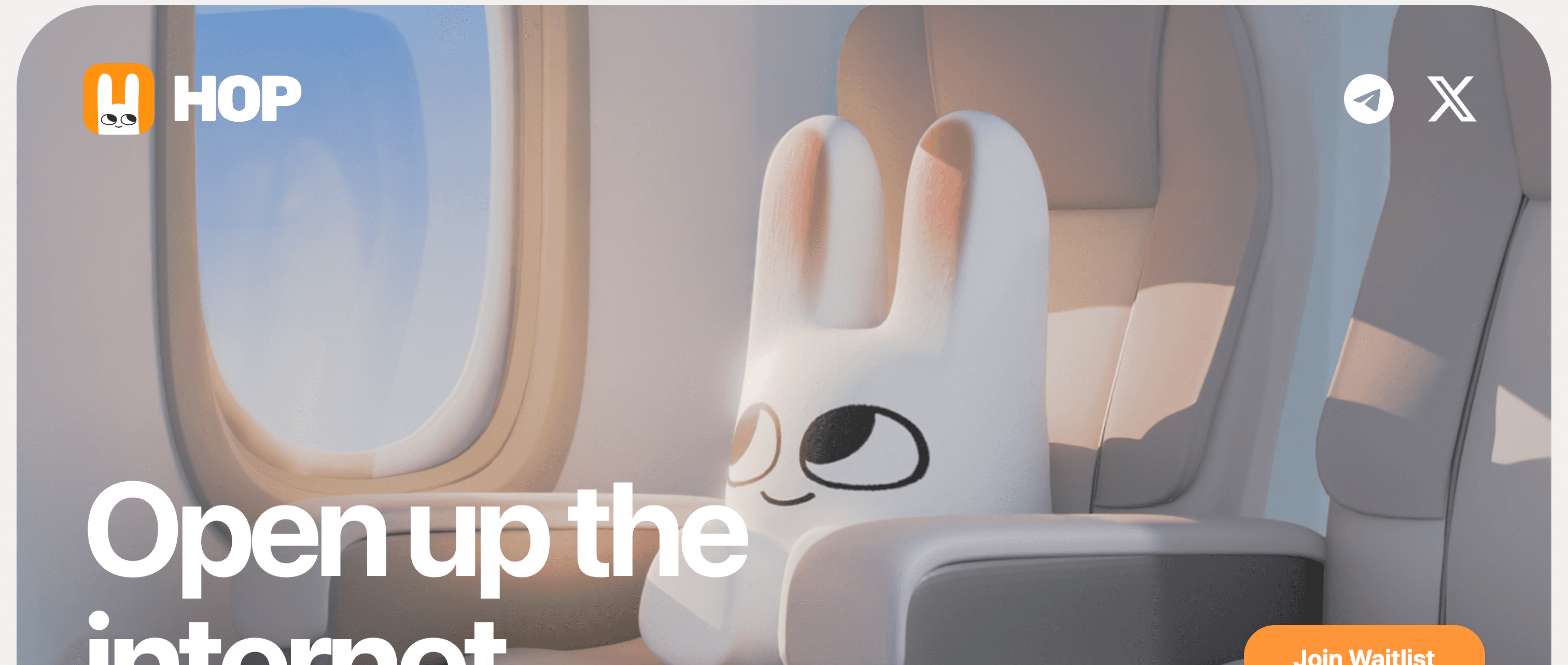 HOP hero cockpit, brand launch visual