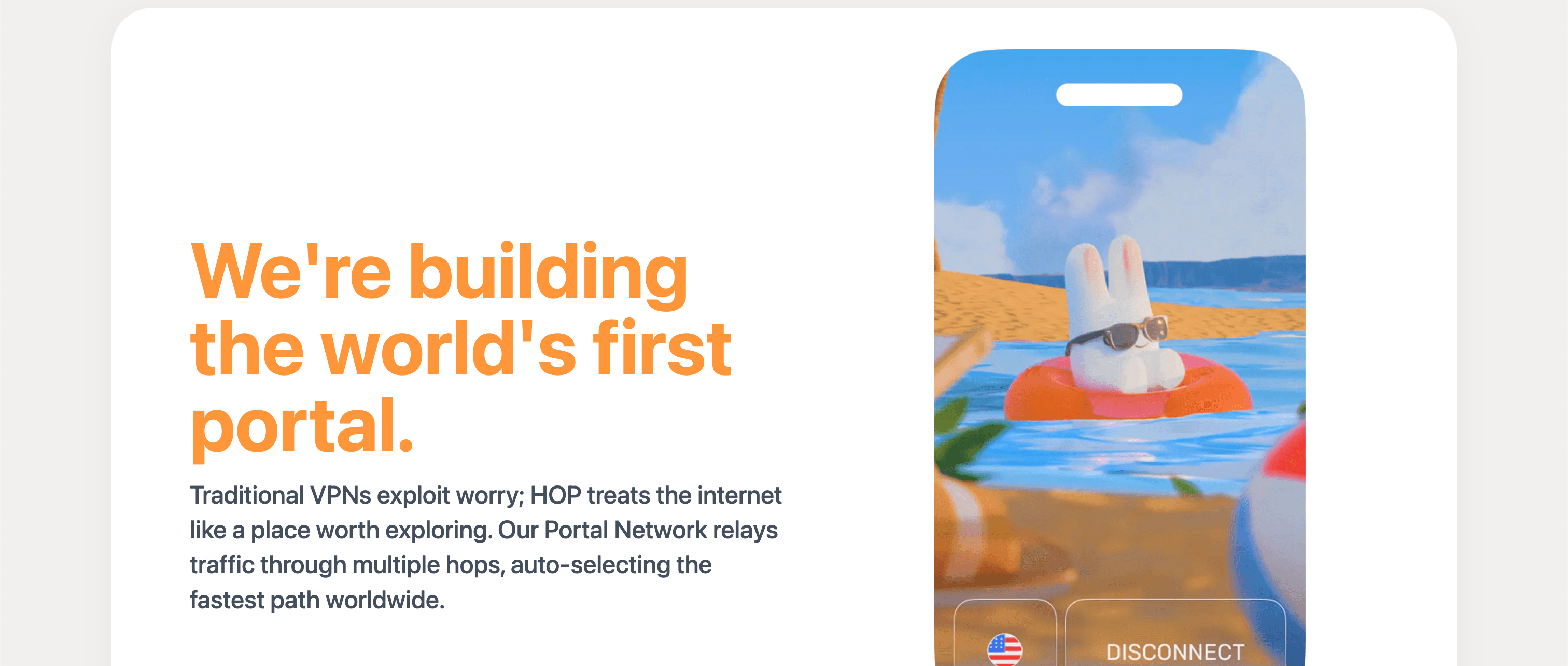 HOP product UI, connection dashboard